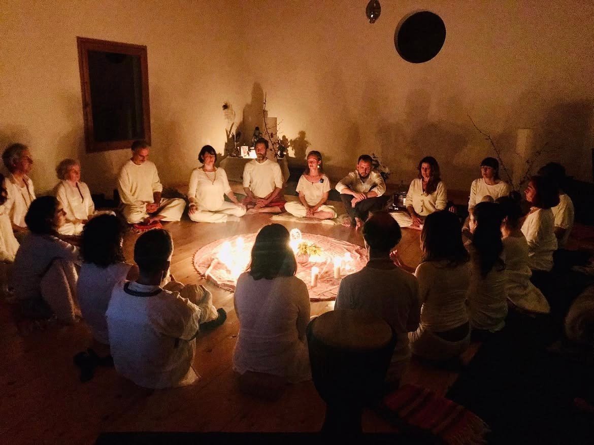 Kirtan circle gathering